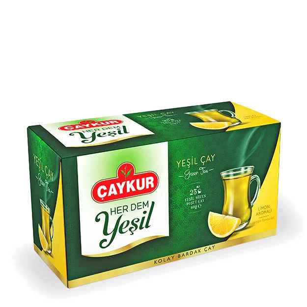 Çaykur Herdem Yeşil Limonlu Süzen Poşet Çay 40g