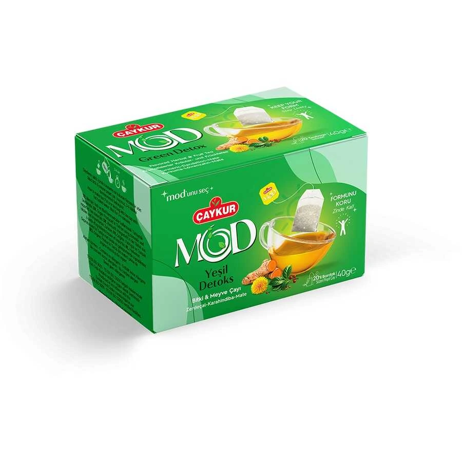 Çaykur MOD Yeşil Detoks Süzen Poşet Çay 40g