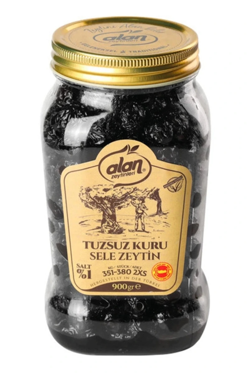 Alan Tuzsuz Kuru Sele Gemlik Zeytini Pet 900G