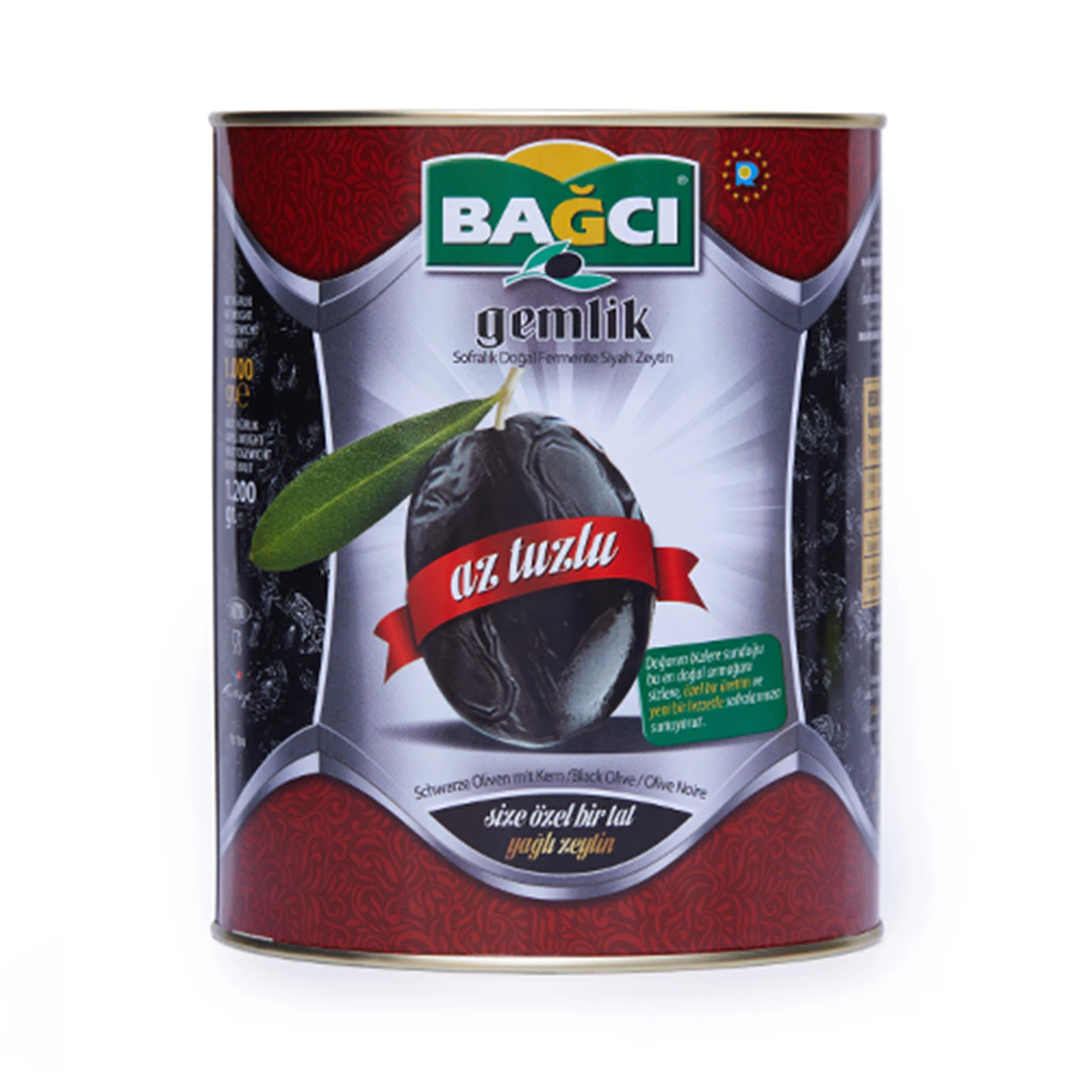 Bağcı Siyah Zeytin Özel Gurme Az Tuzlu Teneke 1000G