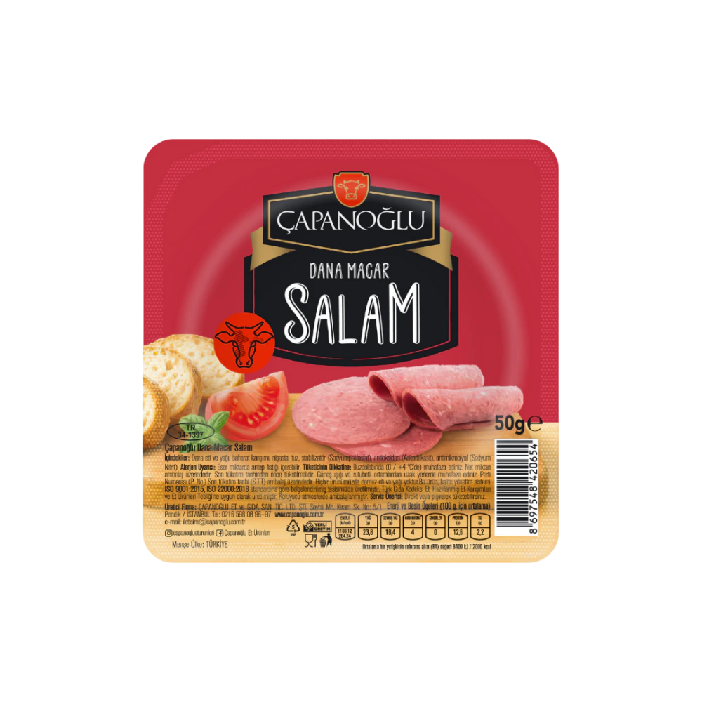 Çapanoğlu Dilimli Macar Salam 50g