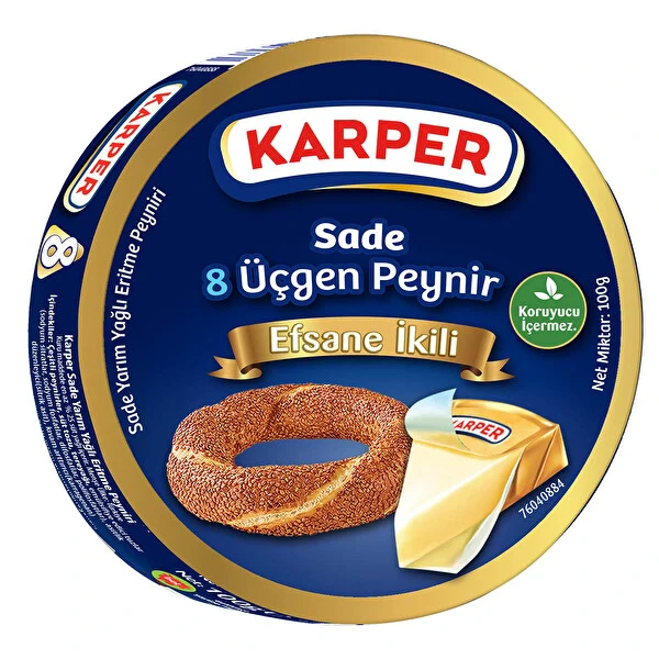 Karper Üçgen Peynir 8'li 100g