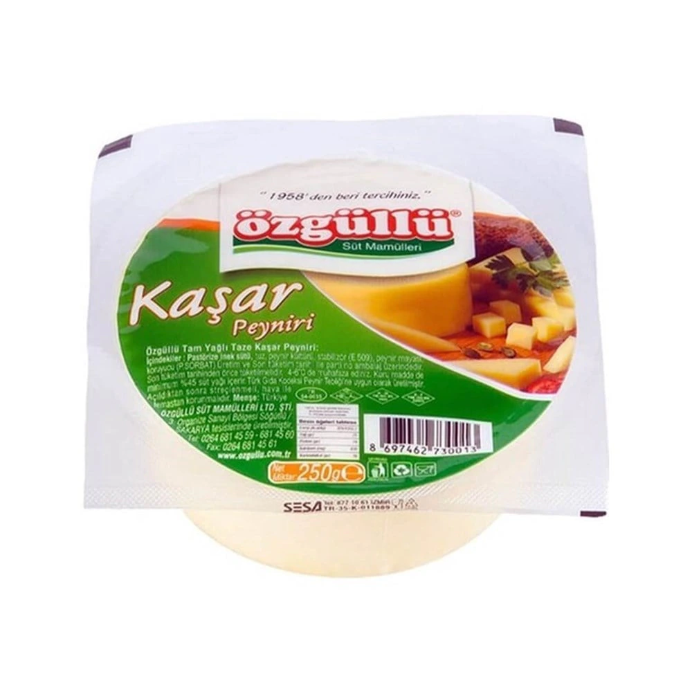 Özgüllü Taze Kaşar Peyniri 250G