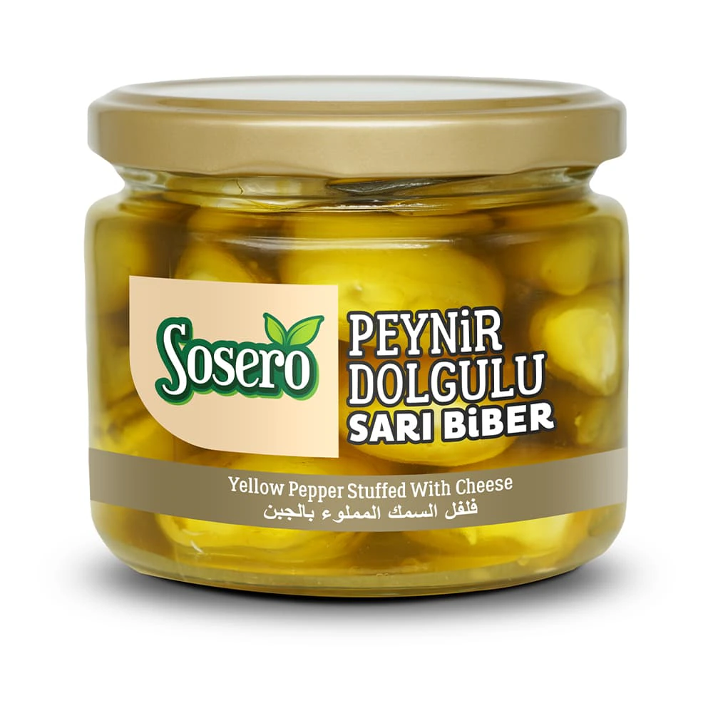 Sosero Peynir Dolgulu Balık Biber 290 gr Cam Kavanoz